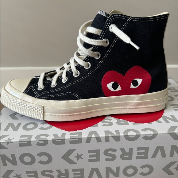 Comme des Garcons PLAY Converse High Top Sneakers - Picture 3 of 8